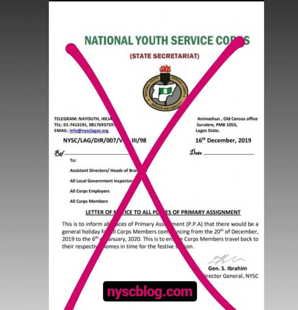 Important Information to Corpers