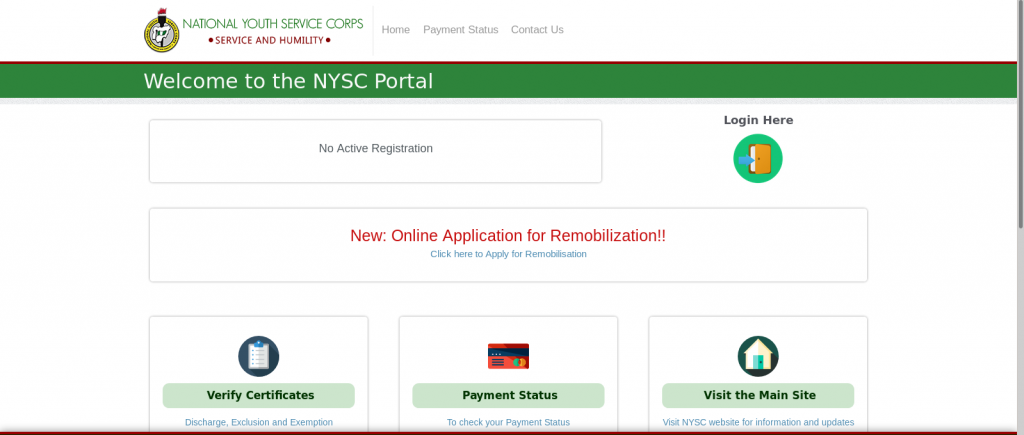 NYSC portal